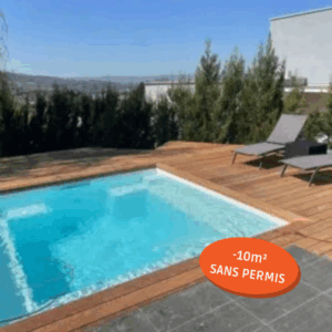 piscine coque carré mini -10m² Label Piscines