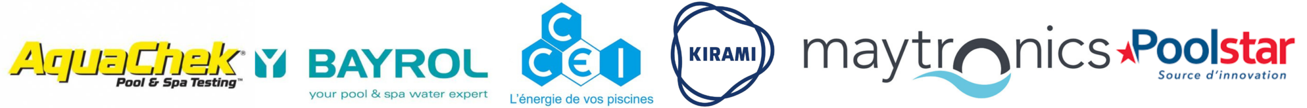 Caroussel de logos de marques associées à Label Piscines 3