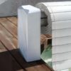 VOLET PISCINE AUTOMATIQUE LABEL PROTECT pied blanc